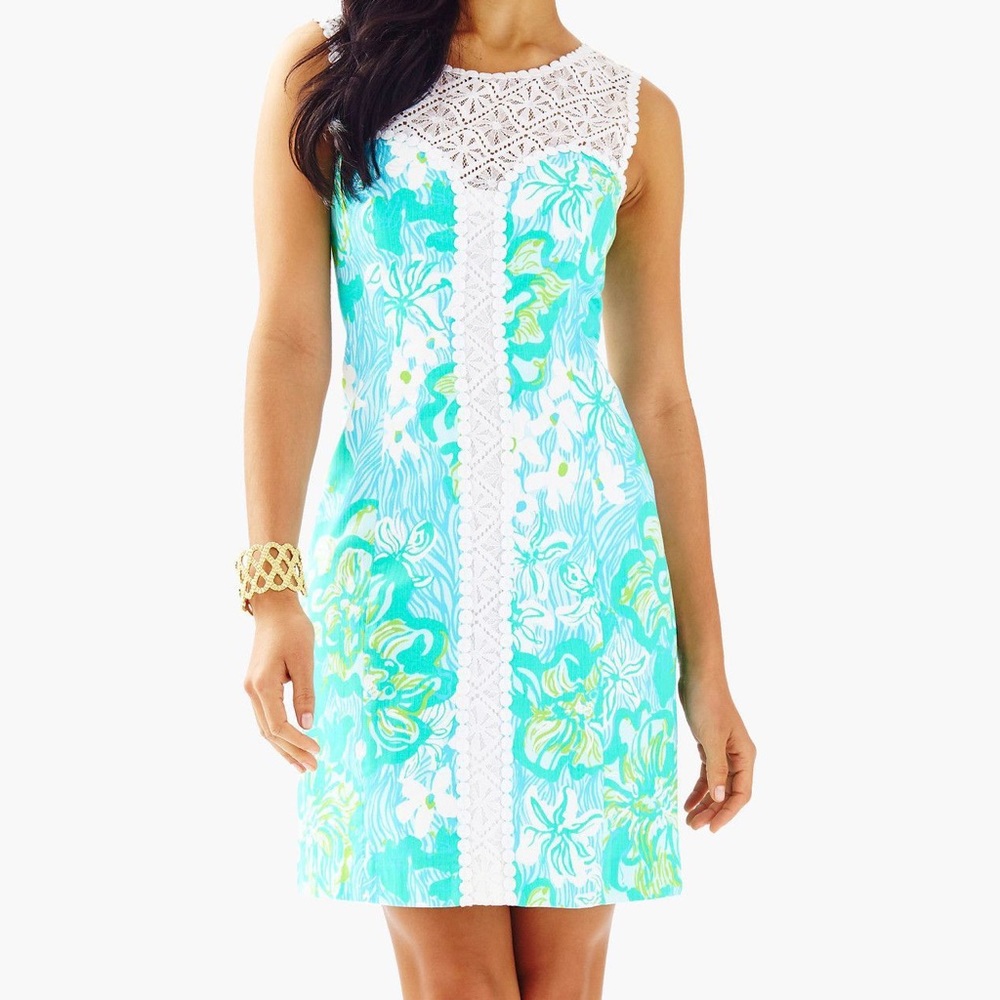 Lilly Pulitzer Sofia Dress Lagoon Green Wave Rider